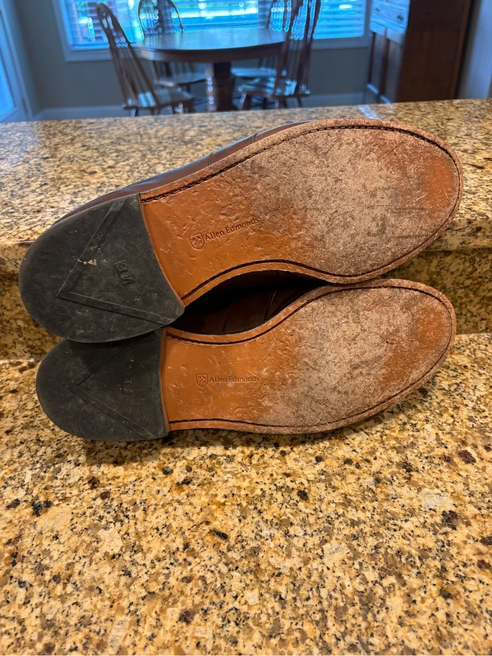 Allen Edmunds Randolph Men’s Brown Leather Loafers 14 D